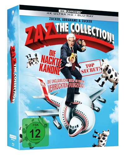 zaz - die collection limited collector's edition 4k hd blu-ray nackte kanone, top secret, reise in verrücktem flugzeug