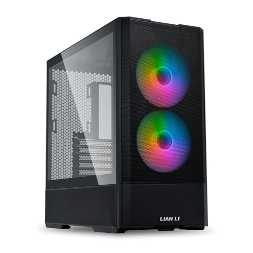 lian li lancool 207 atx midi-tower schwarz mit glasfenster
