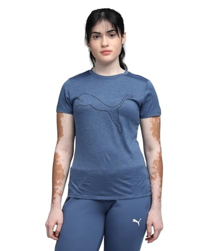 Puma W Tad Essential Heather Logo Tee Unisex T-Shirt (1er Pack)