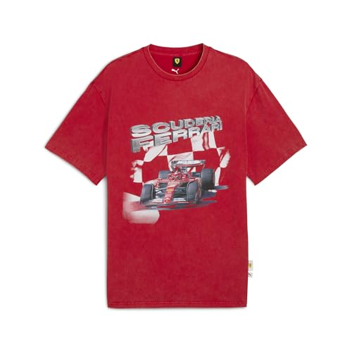 PUMA Scuderia Ferrari Herren T-Shirt Graphic XS, Rosso Corsa Red
