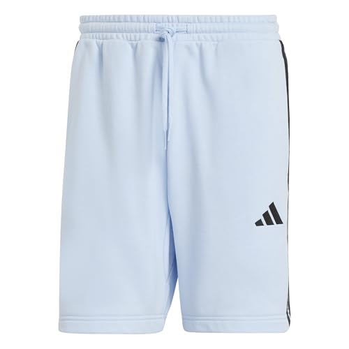 adidas shorts essentials 3-streifen hellblau french terry größe s bis 3xl
