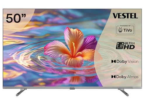 50 zoll vestel fernseher smart tv 4k uhd dolby vision hdr triple-tuner schwarz