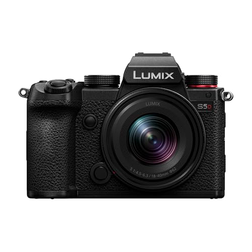 panasonic lumix s5d vollformatkamera 24,2 mp 4k 60p l-mount mit 18-40 mm objektiv schwarz