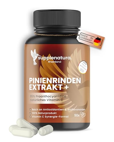 pinienrindenextrakt hochdosiert 660mg - 95% proanthocyanidine, vitamin c | supplenatura