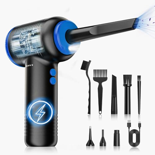 flowood elektrischer staubbläser 120000 u/min wiederaufladbar usb schwarz blau