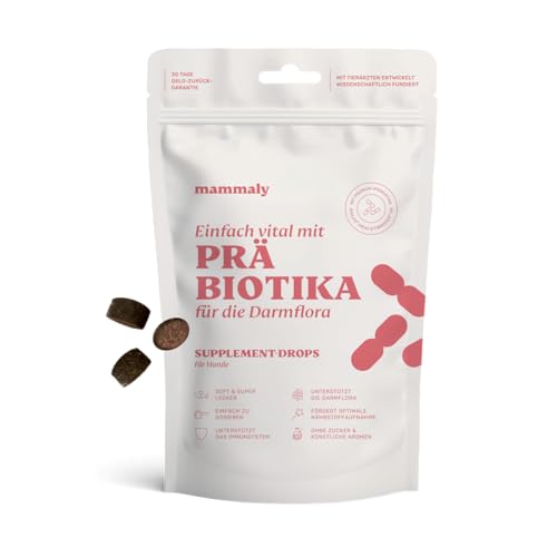 mammaly probiotika-drops für hunde 110g - verdauungssnacks bei durchfall, sodbrennen, gras fressen