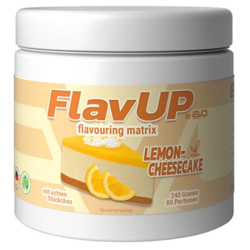 evo sports fuel flavup geschmackspulver lemon cheesecake 240g ohne zucker kalorien