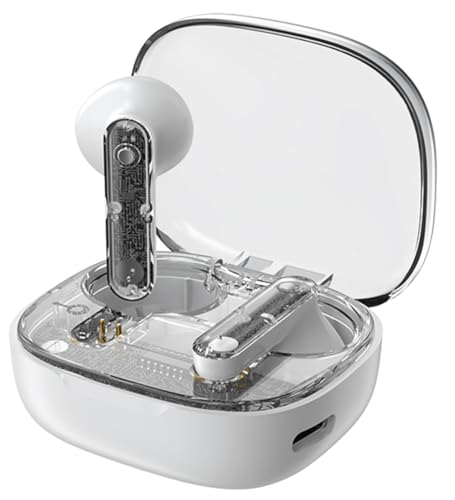 kabellose bluetooth 5.3 kopfhörer in ear mit 4 hd mic und 50h spielzeit, usb-c ladecase, weiß