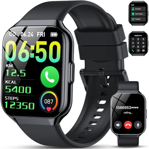 Hendari smartwatch 1,96" hd touchscreen, fitnessuhr mit sportmodi und telefonfunktion