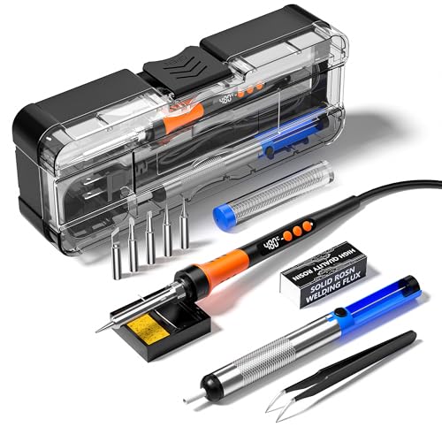 Produktbild: lötkolben kit 90W lcd digital lötpistole 12-in-1 werkzeug temperatur einstellbar 180-480C
