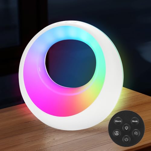 afenau led nachttischlampe dimmbar touch mit fernbedienung rgb usb für schlafzimmer