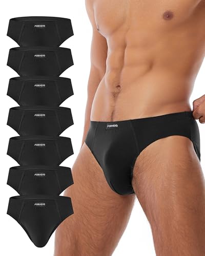 unterhosen herren slip baumwolle 7er pack atmungsaktive underwear männer schwarz, m