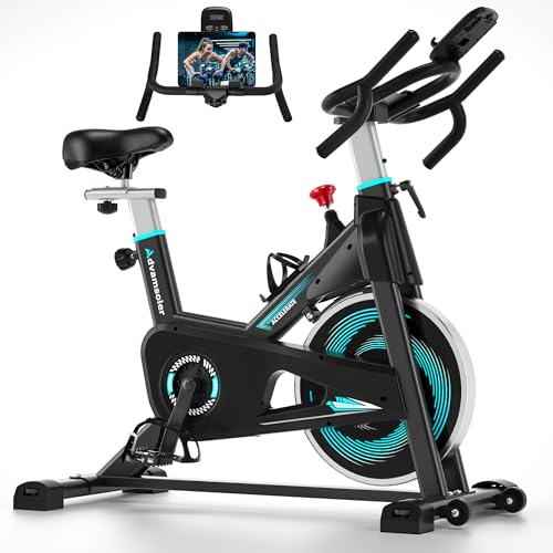 heimtrainer fahrrad advamsoler spinning bike mit lcd-monitor und silent belt drive