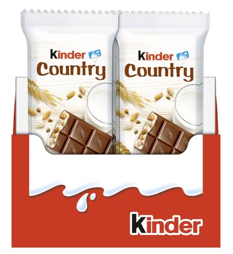 Kinder Country Riegel  Gefüllte Schokolade mit Cerealien und Milchcreme, 20 Stück