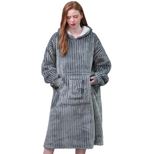 caliyo hoodie decke, gemütlicher blanket hoodie für damen und mädchen mit ärmeln