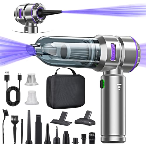3-in-1 handstaubsauger akku, 18000pa kabellos, 200.000 rpm luftdruckbläser, auto, küche, pc, sofa