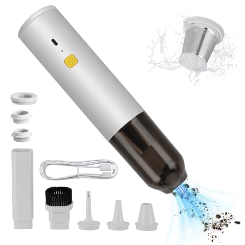 WODHMIEY kabelloser staubsauger 14000 pa 6000 mah 2 saugstufen tragbar weiß
