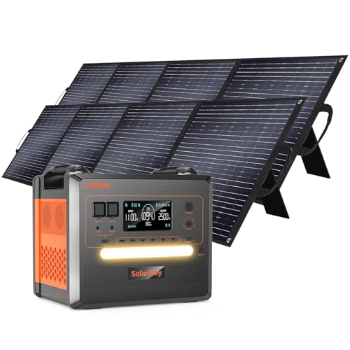 solarplay tragbare powerstation 2500w mit 2300wh solargenerator und 12 anschlüssen