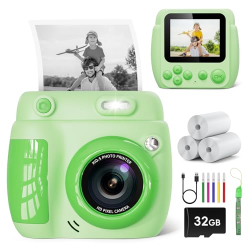kindkamera sofortbildkamera letshaha 1080p 20mp mit 32G karte und druckpapier für kinder 3-12 jahre
