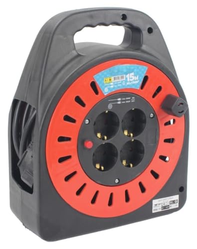 Produktbild: Kabeltrommel 15 m ausziehbar, 4-fach, 3 x 1,5 mm - Brightium Prime