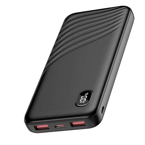 power bank 10000mah mit usb-c input output, tragbares ladegerät für iphone samsung huawei xiaomi