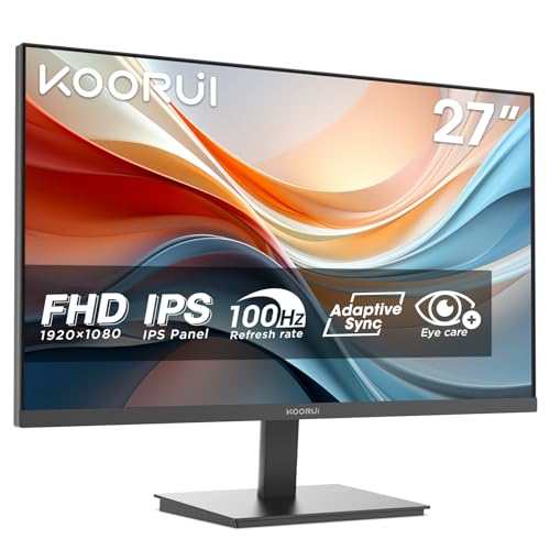27 Zoll monitor KOORUI E2711F FHD 1920 x 1080 100Hz adaptive sync HDMI, neigbar