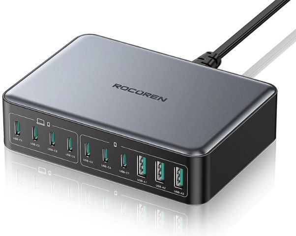 Rocoren 400W USB C Ladegerät 10 Ports für 39,45 Euro statt 79 Euro