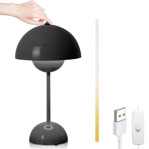 Produktbild: yuragim pilz lampe tischlampe led kabellos dimmbar 3000k-6000k nachttischlampe