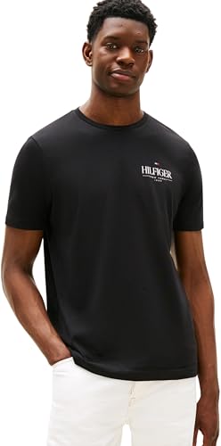 Produktbild: tommy hilfiger herren t-shirt kurzarm regular fit schwarz l