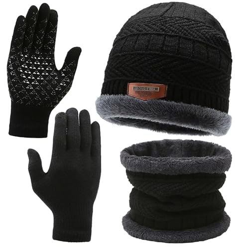 cinsersr mütze schal set damen winter warm schutz vor kälte wind schnee weich bequem