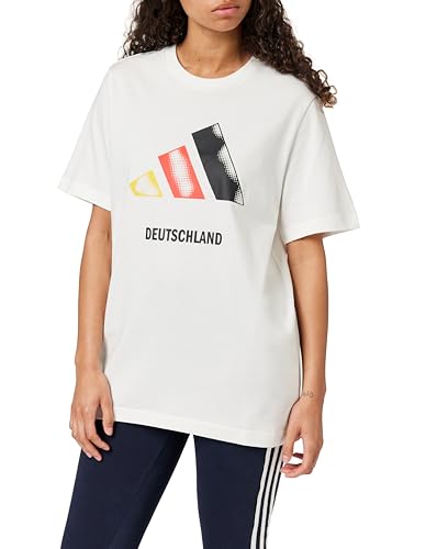 adidas t-shirt unisex germany 3bar logo grau weiß m