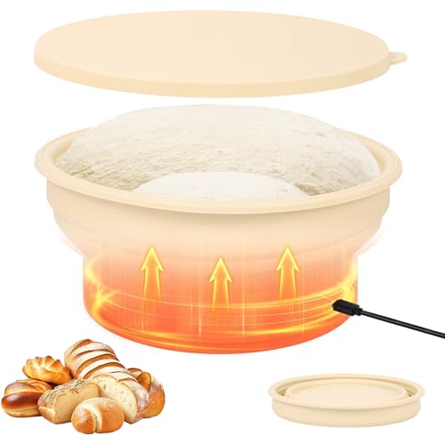 gärkorb rund dreamhigh aus silikon mit usb kabel zum brotbacken 23,5 cm