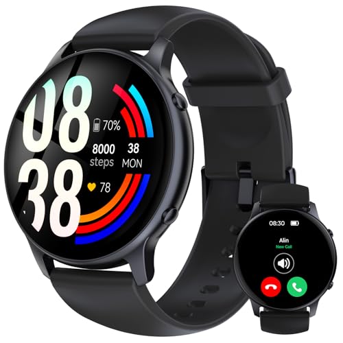 Produktbild: smartwatch mit telefonfunktion 1.32 zoll touchscreen fitness uhr ip68 wasserdicht herzfrequenz sp02 schlafmonitor für ios android