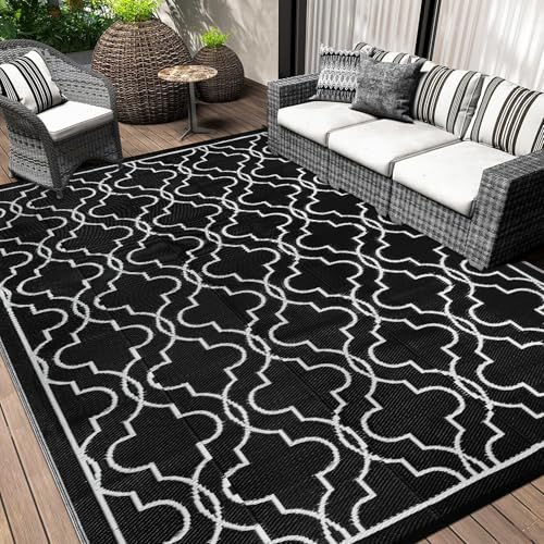Produktbild: Cekene wetterfester outdoor teppich 180x270cm, uv-beständig, leicht, für garten und balkon