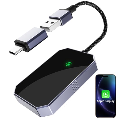 kabelloser carplay adapter für iphone, wireless carplay adapter für autos ab 2015