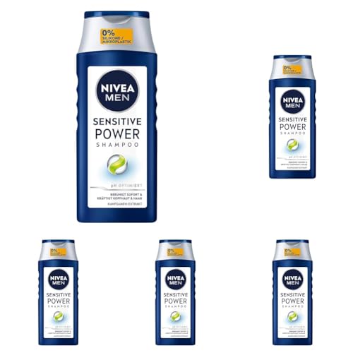 Produktbild: NIVEA MEN Sensitive Power Shampoo 250 ml, Hanfsamen-Extrakt für juckende Kopfhaut