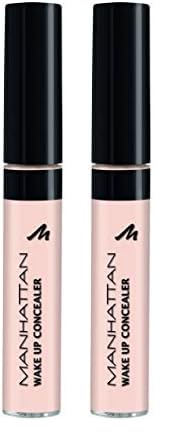 manhattan wake up concealer, flüssiger concealer gegen augenringe, farbe porcelain, 2 x 7ml