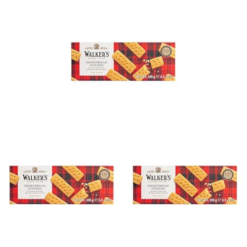 walkers schottisches buttergebäck finger-form 150g, 3er pack