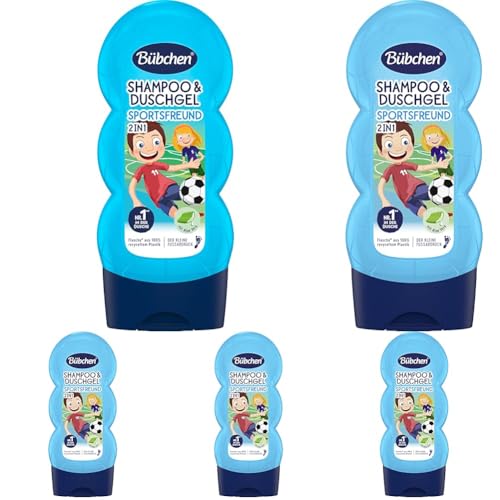 bübchen sportsfreund 2in1 shampoo duschgel 230 ml packung mit 5