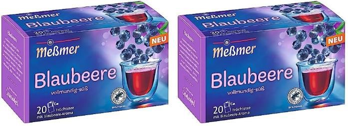 meßmer blaubeere teebeutel 40 Stück 3,38 Euro statt 5 Euro