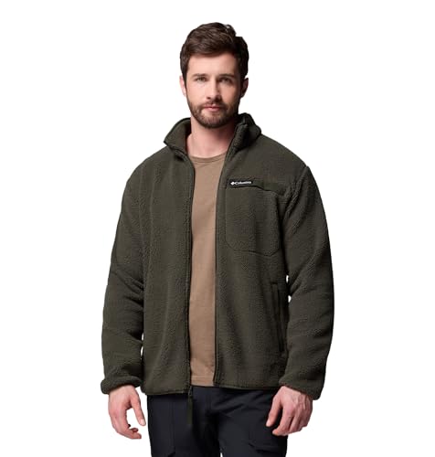 Columbia Herren Fleecejacke Rugged Ridge High Pile Teddyfell oliv/braun Gr S-XXL