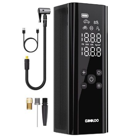 gooloo gt150 mini kompressor 10 bar 7500mAh für 27,99 Euro statt 40 Euro