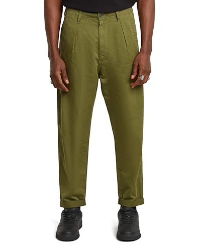 Produktbild: G-STAR Herren Chino Relaxed Tapered, Grün, 26W / 32L, Pleated
