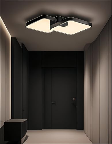 sky angle led-deckenleuchte schwarz 3000k warmgelb für wohnzimmer flur schlafzimmer küche