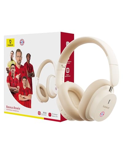 Produktbild: fc bayern edition baseus d05 bluetooth kopfhörer over ear, 50 stunden spielzeit, bass