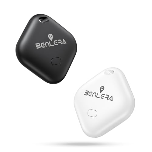 benlera smart tag schlüsselfinder koffer tracker für ios, 2er pack mit batterie
