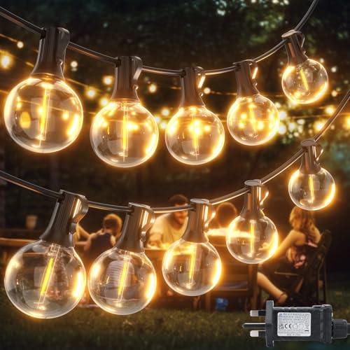 Produktbild: Lichterkette außen led von FIBRAVE, 6m mit 20 G40 Glühbirnen, wetterfest IP65