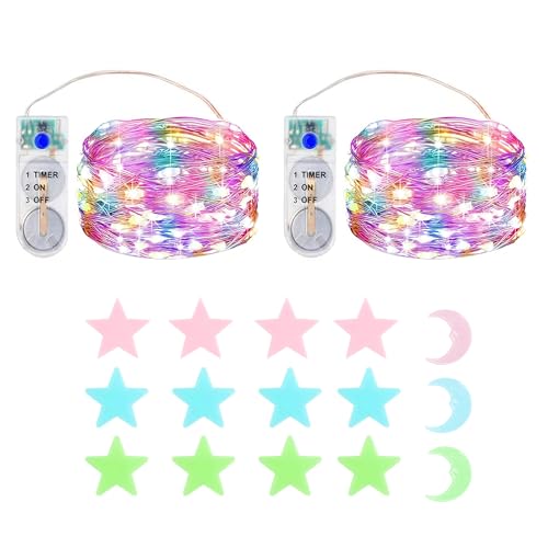 muxijia lichterkette 2x2m 20 led timer batterie indoor outdoor für party weihnachten deko