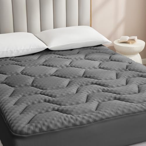 eheyciga gel topper 80 x 190 cm, memory foam matratzen topper dunkelgrau