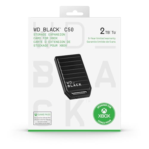 wd_black c50 erweiterungskarte 2 tb für xbox, offiziell lizenziert, plug-and-play
